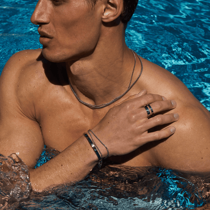 Silver 2mm Chain | Men | Stainless Steel | Polished Finish | Everyday Jewellery | Steven & Levon