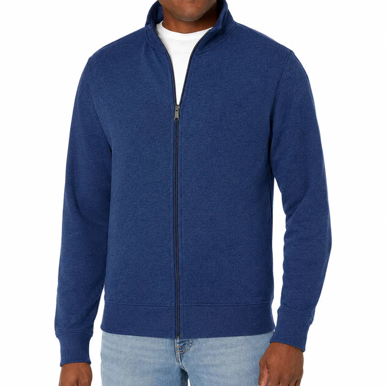 Zip Up Sweatshirt | Full Zip Track Jacket | Men | Cotton Blend | Casual Athletic Layer | Steven & Levon