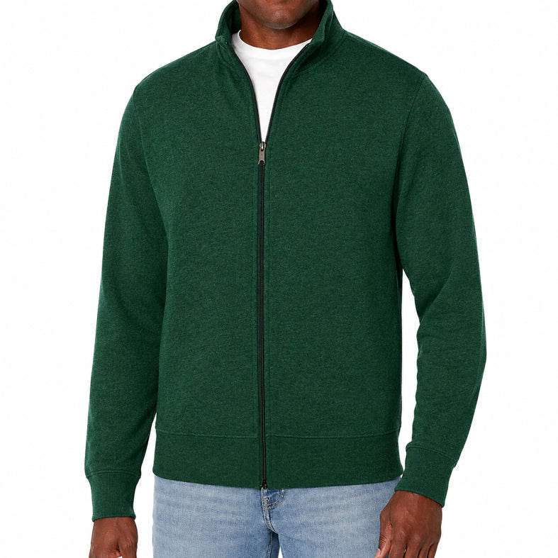 Zip Up Sweatshirt | Full Zip Track Jacket | Men | Cotton Blend | Casual Athletic Layer | Steven & Levon