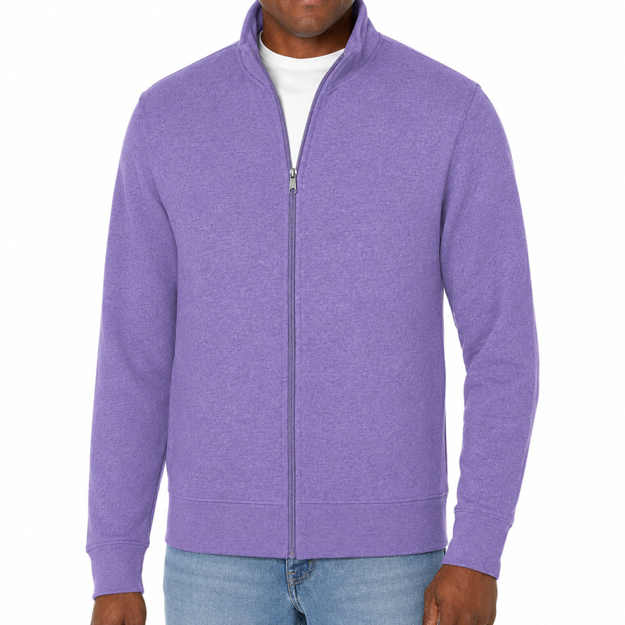 Zip Up Sweatshirt | Full Zip Track Jacket | Men | Cotton Blend | Casual Athletic Layer | Steven & Levon