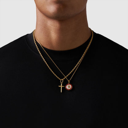 Gold Pendant Set | Unisex | Stainless Steel | Customisable Jewellery | Layered Necklace Set | Steven & Levon