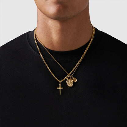 Gold Pendant Set | Unisex | Stainless Steel | Customisable Jewellery | Layered Necklace Set | Steven & Levon