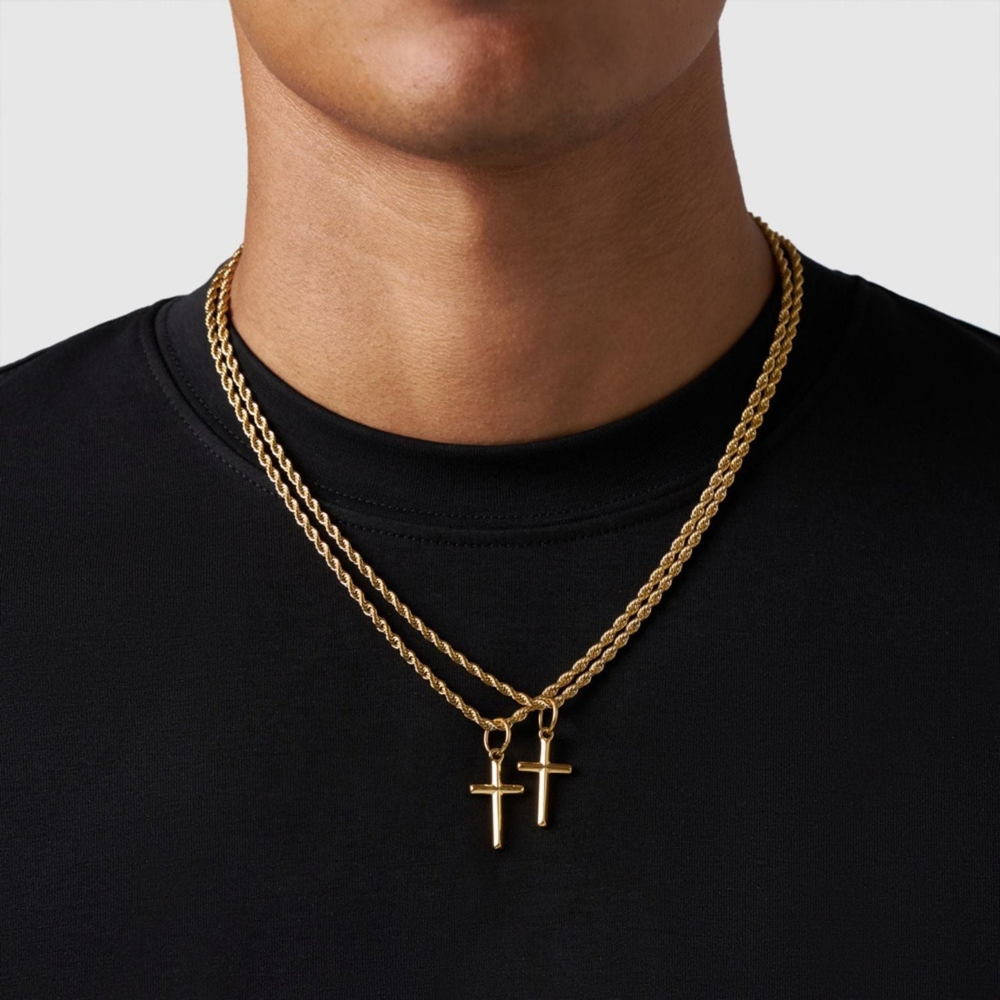 Gold Pendant Set | Unisex | Stainless Steel | Customisable Jewellery | Layered Necklace Set | Steven & Levon