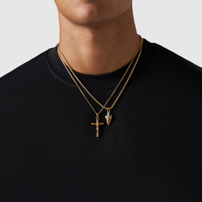 Gold Pendant Set | Unisex | Stainless Steel | Customisable Jewellery | Layered Necklace Set | Steven & Levon