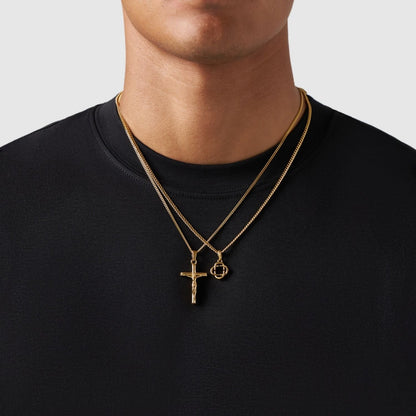 Gold Pendant Set | Unisex | Stainless Steel | Customisable Jewellery | Layered Necklace Set | Steven & Levon