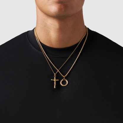 Gold Pendant Set | Unisex | Stainless Steel | Customisable Jewellery | Layered Necklace Set | Steven & Levon