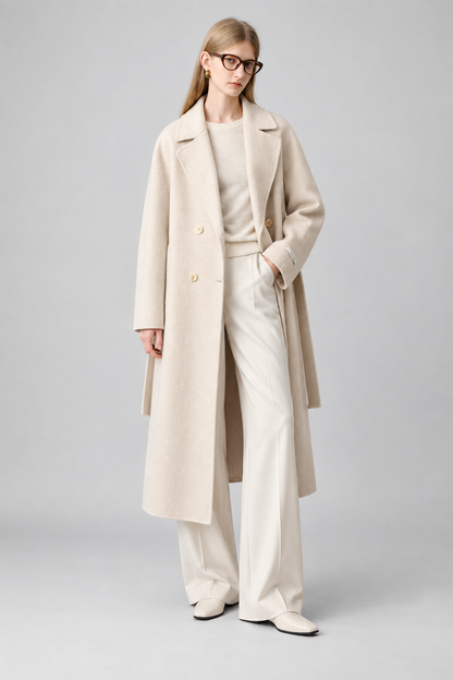 Women's Wool Overcoat | Suit Collar | Double Breasted | Long Coat | Winter Coat | Steven & Levon