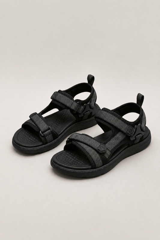 Men’s Leather Open Toe Sandals | Men |Non-Slip Rubber Sole & Adjustable Strap | Steven & Levon