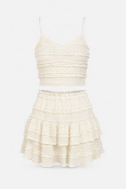 Women's Halter Top & Mini Skirt Set | Women | Solid Colour | Backless Top | Matching Two-Piece Co-Ord | Steven & Levon