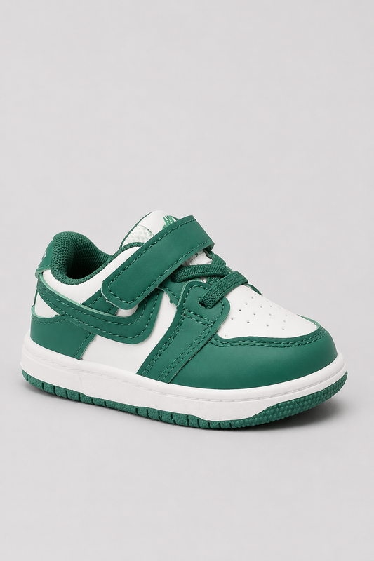 Kids Leather Low-Top Sneakers | Hook & Loop School Running Shoes | Casual Trainers | Steven & Levon