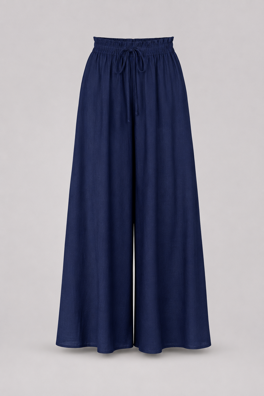 Linen Wide Leg Trousers | Women | High Waist | Drawstring | Side Pockets | Steven & Levon