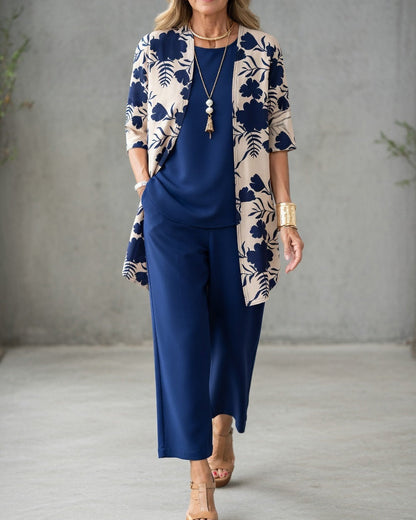 Floral Pants Set | Women | 3 Piece Co-Ord | Elegant Occasion Wear | Steven & Levon