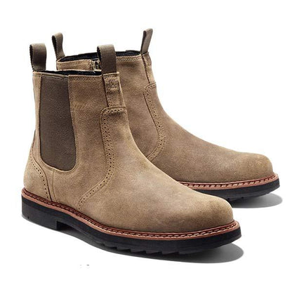 Men’s Chelsea Boots | Leather Look | Slip-On Ankle Boots | Smart Casual Footwear | Steven & Levon