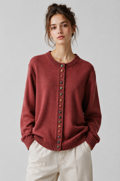 Lightweight Knit Cardigan | Women | Button Front | Soft Knit | Effortless Everyday Style | Steven & Levon
