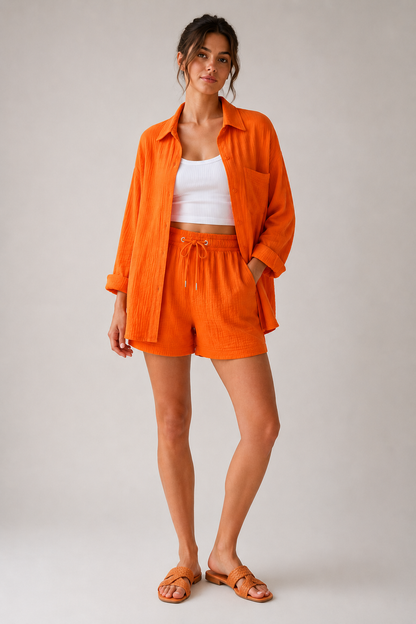 Elegant Summer Two Piece Set | Women | Lightweight Matching Co-Ord Outfit | Casual Holiday Wear | Steven & Levon
