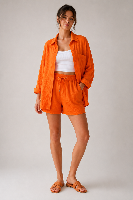 Elegant Summer Two Piece Set | Women | Lightweight Matching Co-Ord Outfit | Casual Holiday Wear | Steven & Levon