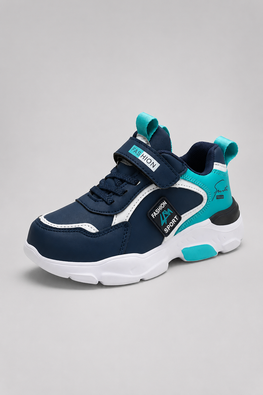 Kids Sports Sneakers | Boys | Breathable | Hook & Loop Strap | Non-Slip Running Shoes | Yellow | Steven & Levon