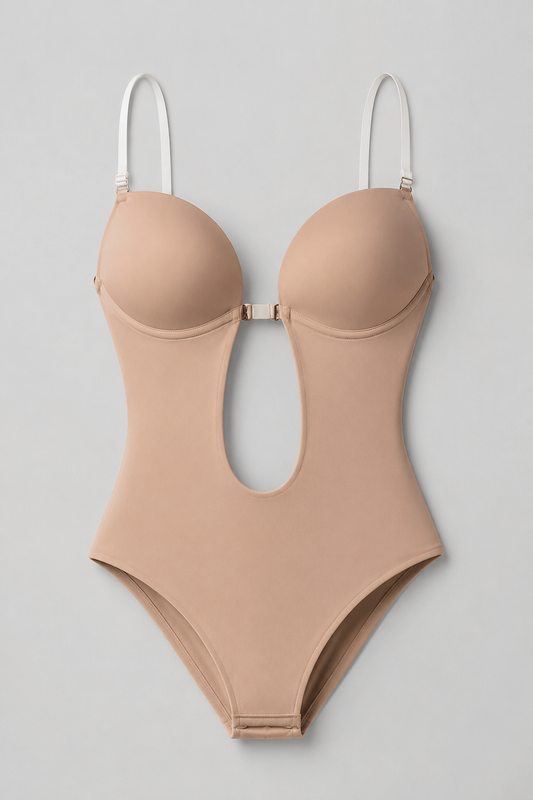 Backless Body Shaper Bra | Women's Seamless Shapewear Bodysuit | Integrated Cups | Tummy Control | Steven & Levon