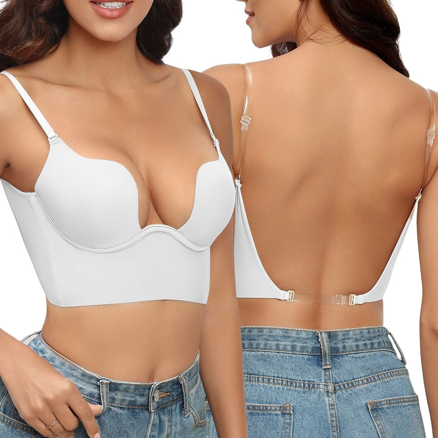 Chic Seamless Backless Bra | Women | Invisible Support | Smooth Seamless Lingerie | Everyday & Occasion Wear | Steven & Levon