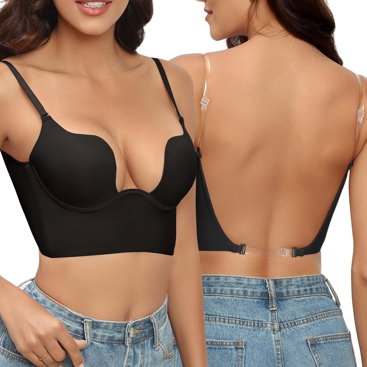 Chic Seamless Backless Bra | Women | Invisible Support | Smooth Seamless Lingerie | Everyday & Occasion Wear | Steven & Levon