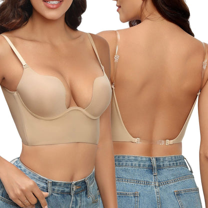 Chic Seamless Backless Bra | Women | Invisible Support | Smooth Seamless Lingerie | Everyday & Occasion Wear | Steven & Levon