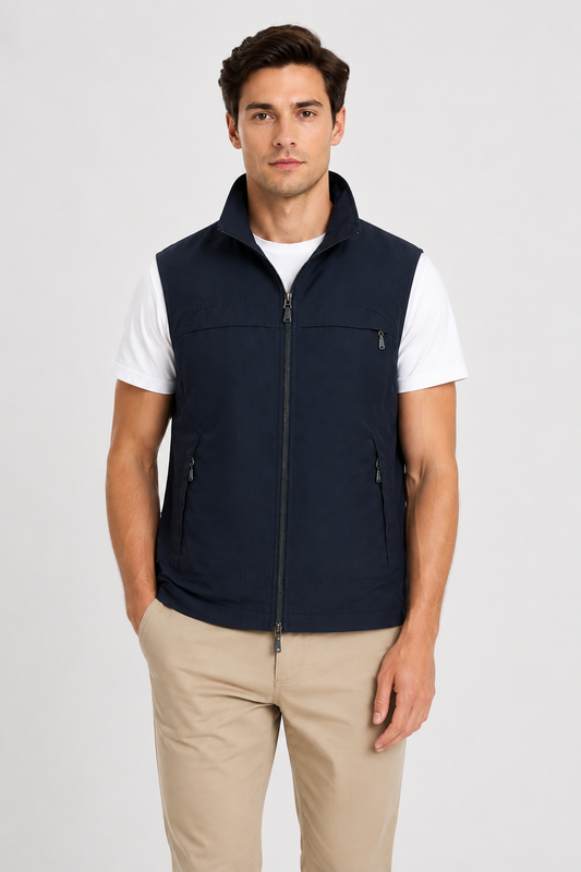Men's Utility Gilet Vest | Lightweight | Breathable | Multi-Pocket | Outdoor Layer | Steven & Levon