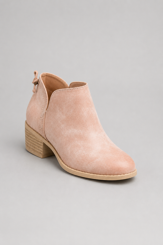 Women's Low Heel Ankle Boots | Eco Leather | Side Zip Comfortable Everyday Boots | Steven & Levon