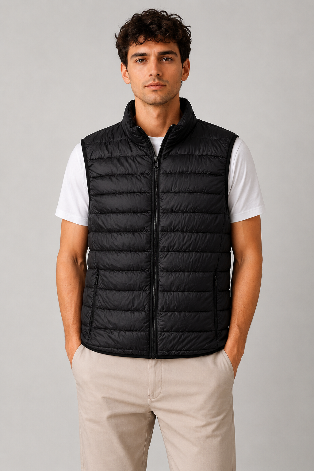 Men's Quilted Padded Bodywarmer | Lightweight Zip Front Gilet | Insulated | Steven & Levon