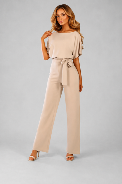 Women's Simple Chic Jumpsuit | Lightweight Polyester Blend | Relaxed Fit | Everyday Wear | Steven & Levon