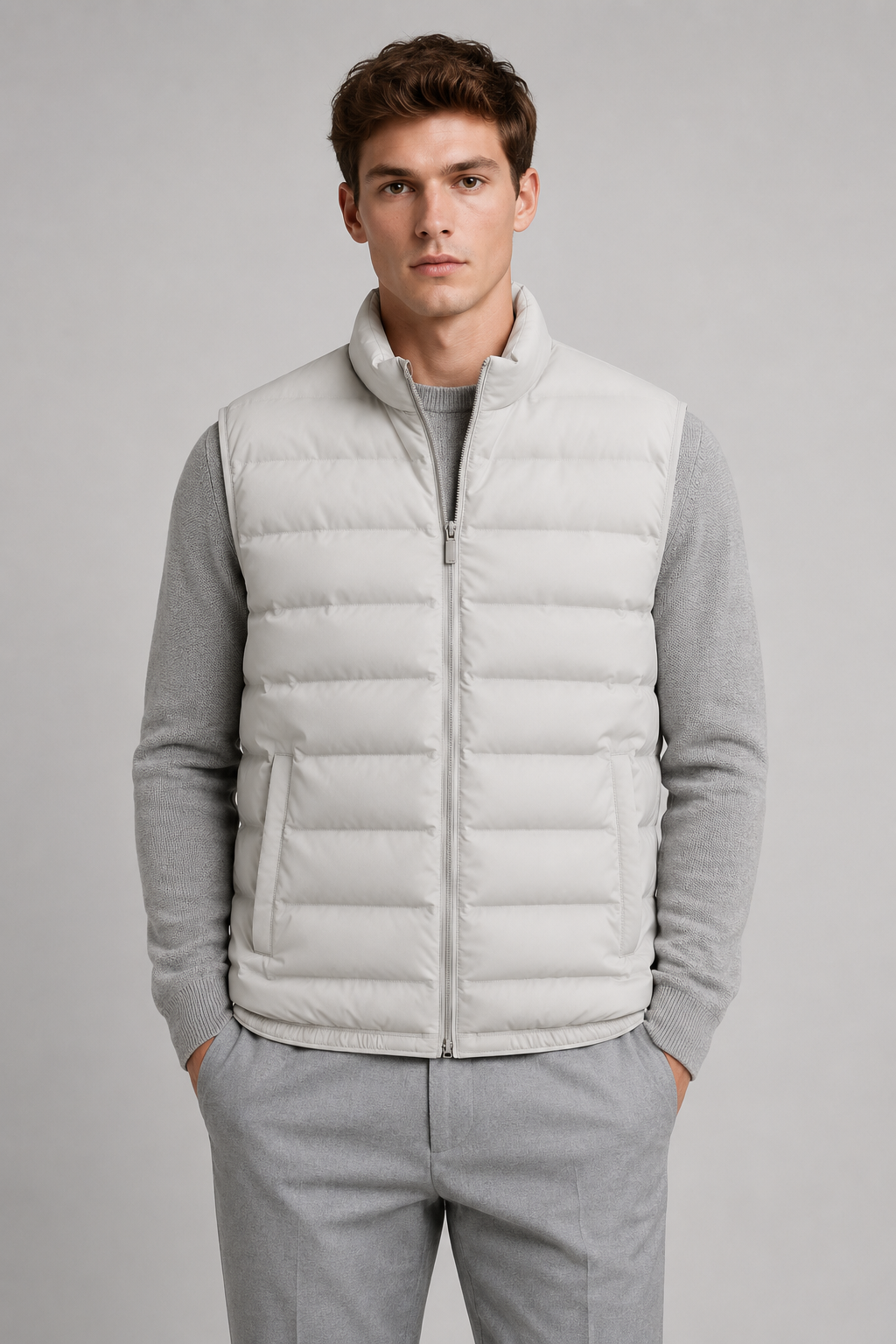 Men's Lightweight Sleeveless Bodywarmer | Quilted Gilet | Zip Front | Warm | Steven & Levon