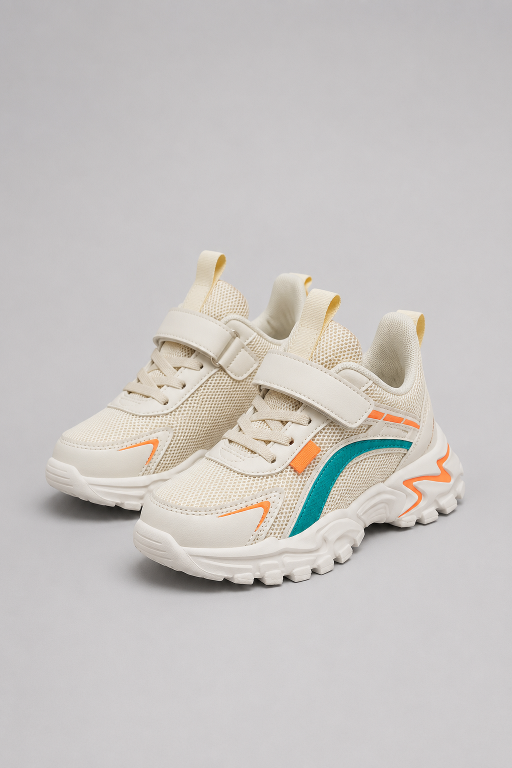 Kids Breathable Mesh Sneakers | Hook & Loop School Running Shoes | Lightweight Trainers | Steven & Levon
