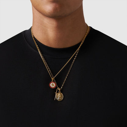 Gold Pendant Set | Unisex | Stainless Steel | Customisable Jewellery | Layered Necklace Set | Steven & Levon