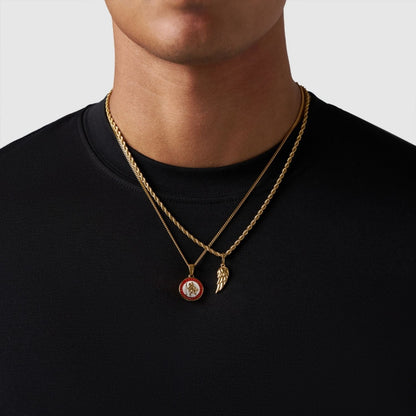 Gold Pendant Set | Unisex | Stainless Steel | Customisable Jewellery | Layered Necklace Set | Steven & Levon