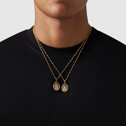 Gold Pendant Set | Unisex | Stainless Steel | Customisable Jewellery | Layered Necklace Set | Steven & Levon
