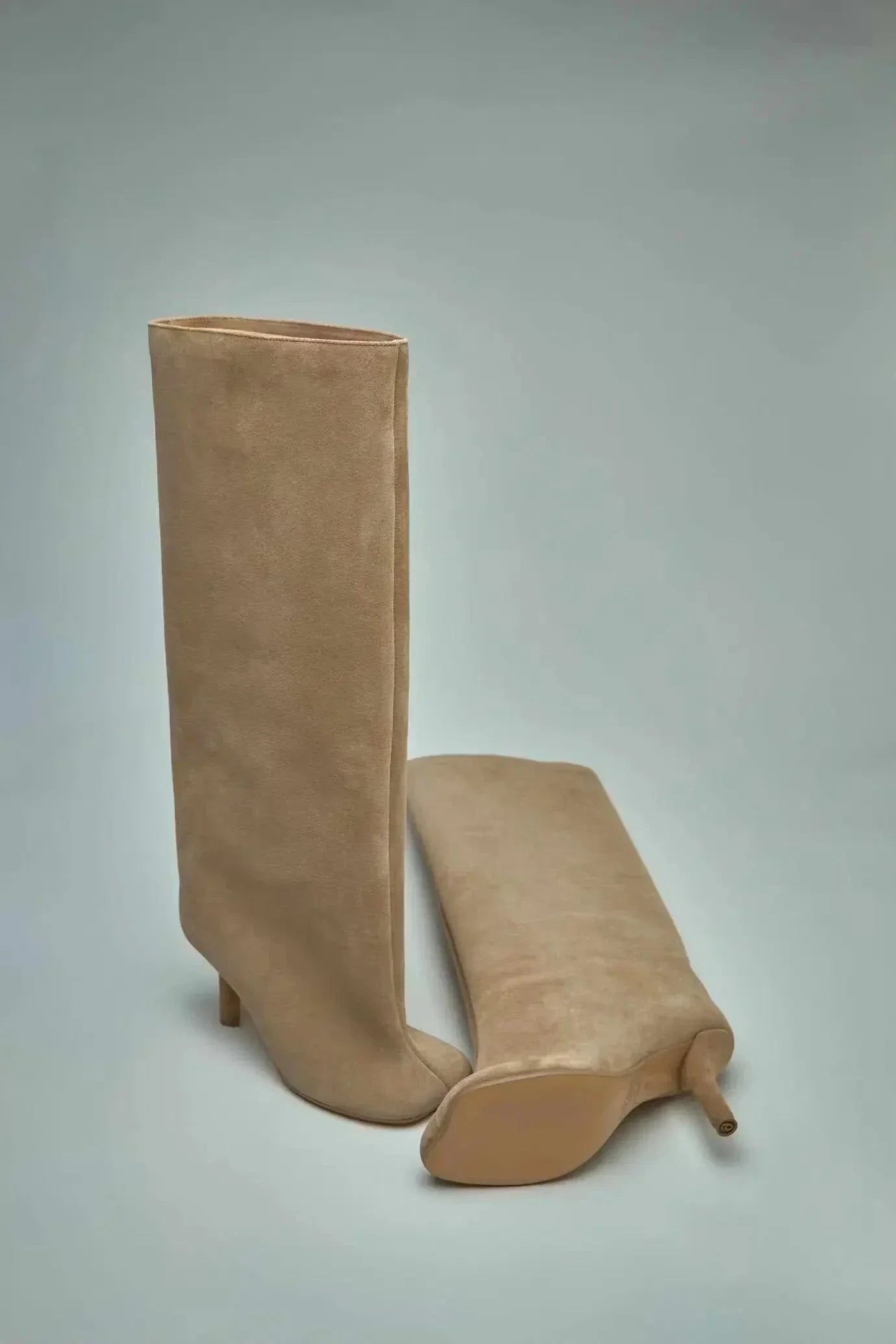 High Knee Suede Stiletto Boots for Women | Pointed Toe | Elegant Dress Boots | Steven & Levon