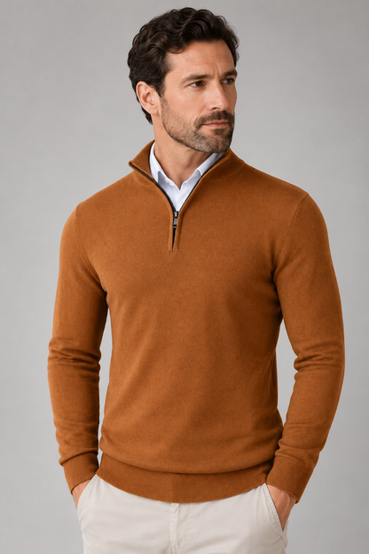 Men’s Slim Fit Quarter Zip Sweater | Jumper | Men | Knit Fabric | Casual Smart Layering | Steven & Levon