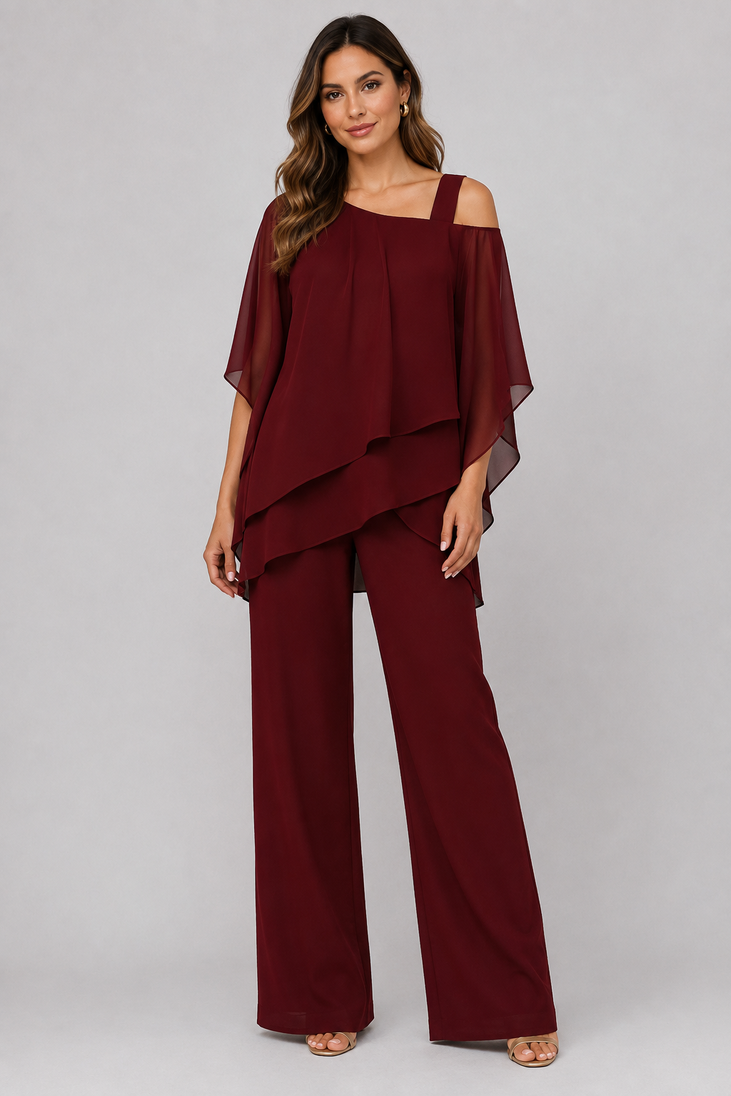 Cold Shoulder Wide Leg Jumpsuit | Women | Stylish Design | Comfortable Fit | Casual & Evening Wear | Steven & Levon