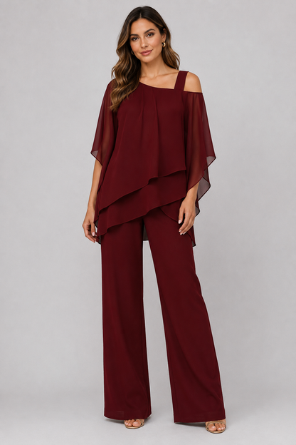 Cold Shoulder Wide Leg Jumpsuit | Women | Stylish Design | Comfortable Fit | Casual & Evening Wear | Steven & Levon