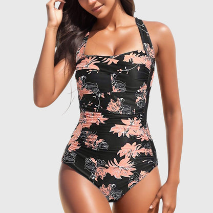 Floral Print One Piece Swimsuit | Women | Soft Stretch Swim Fabric | Supportive Fit | Steven & Levon