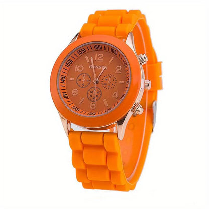 Casual Quartz Watch | Unisex | Silicone Strap | Lightweight Everyday Wristwatch | Steven & Levon
