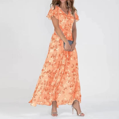 Floral Summer Maxi Dress | Women | Lightweight Boho Holiday Dress | Sleeveless Flowing Fit | Steven & Levon