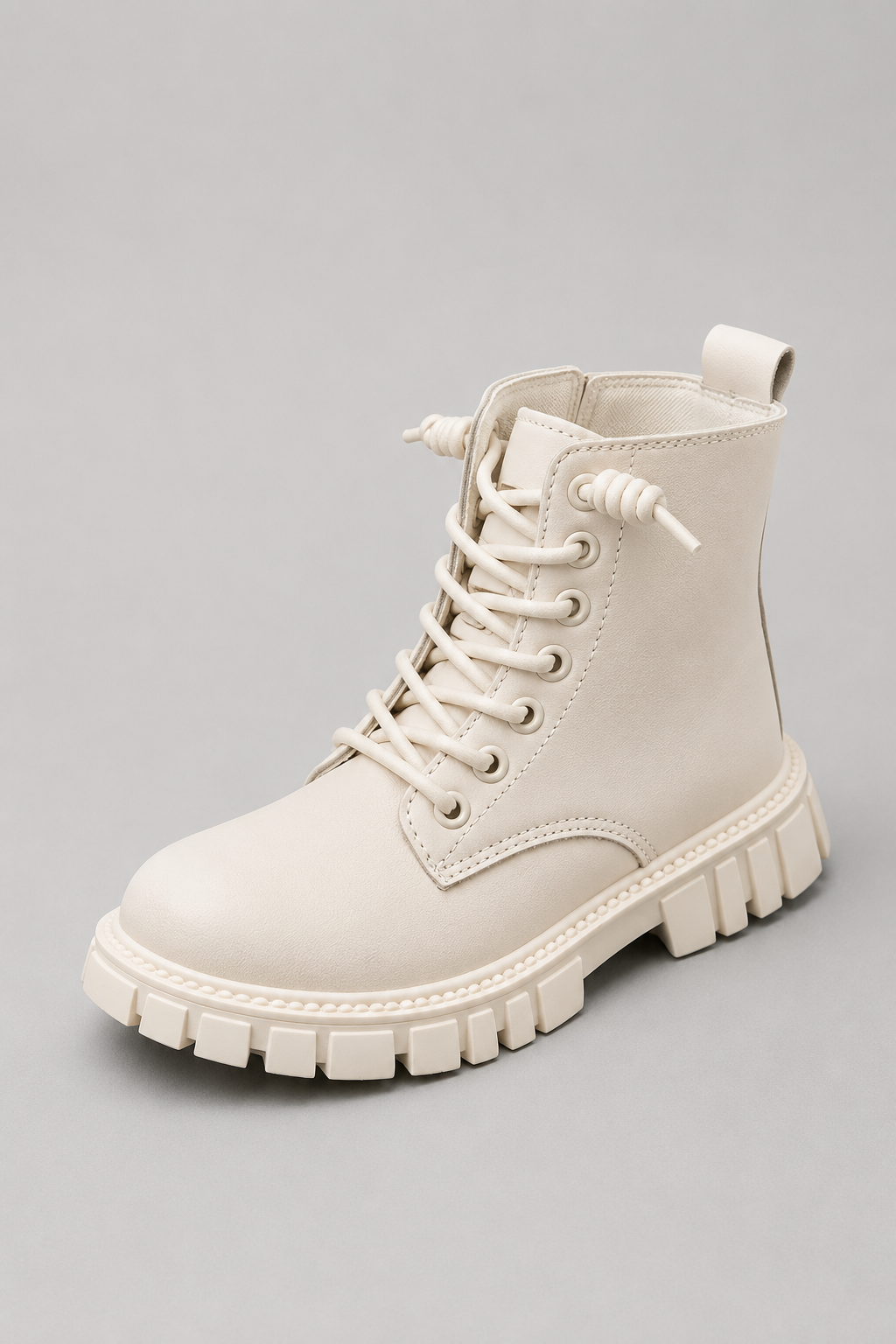 Girls Lace-Up Ankle Boots | Leather School Boots | Non-Slip Platform Casual Boots | Steven & Levon