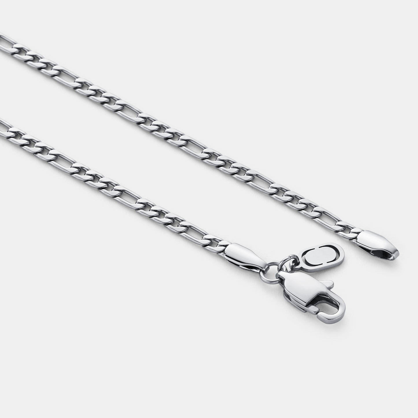 Silver Figaro Chain | Men | 3mm Stainless Steel | Classic Link Design | Statement Necklace | Steven & Levon