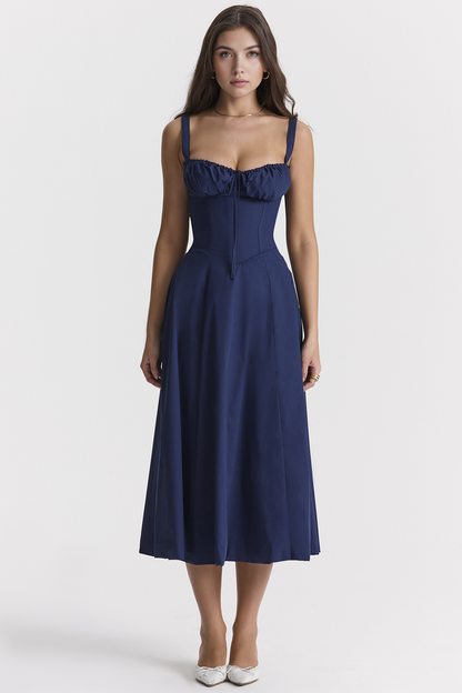 Bustier Dress | Women's Structured Midi Dress | Elegant Occasion Wear | Steven & Levon