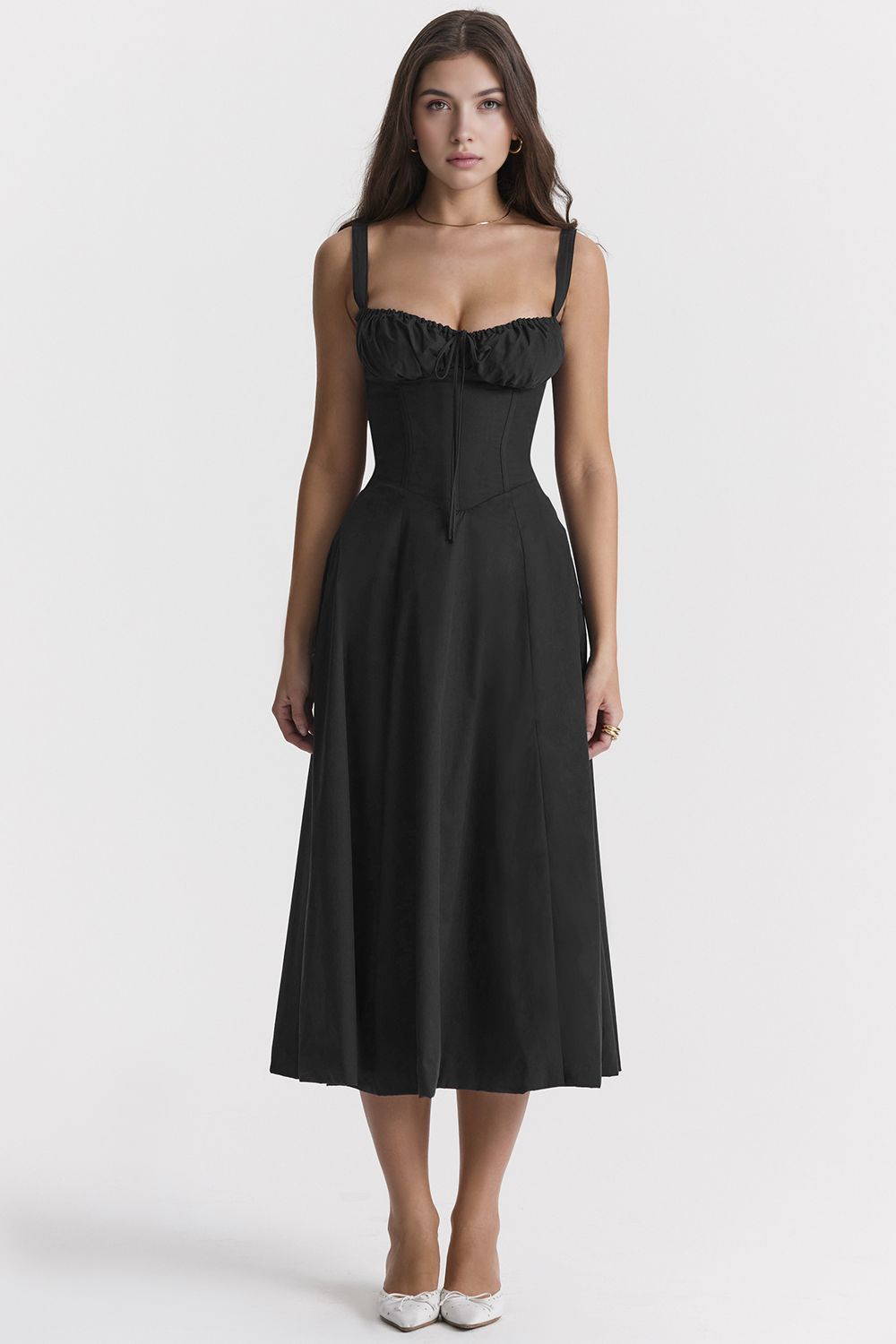 Bustier Dress | Women's Structured Midi Dress | Elegant Occasion Wear | Steven & Levon