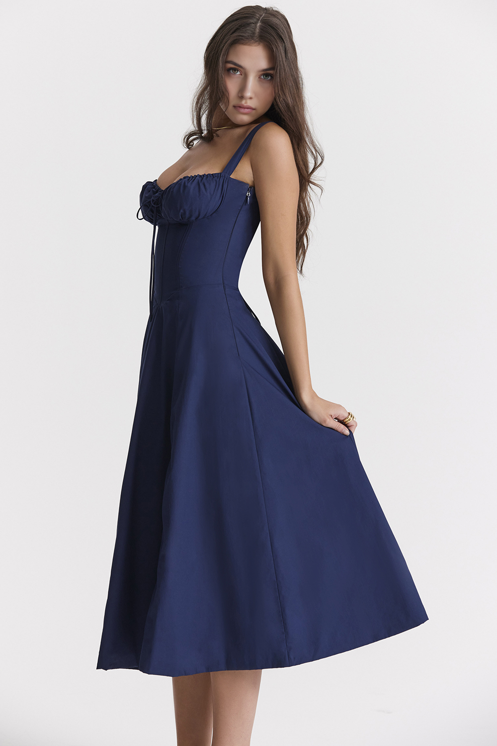 Bustier Dress | Women's Structured Midi Dress | Elegant Occasion Wear | Steven & Levon