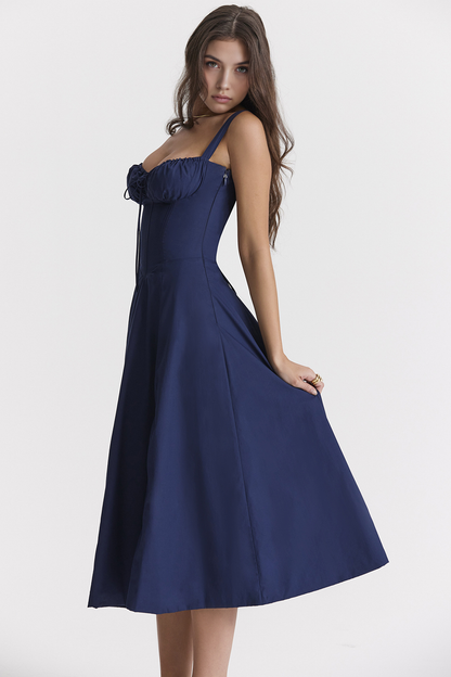 Bustier Dress | Women's Structured Midi Dress | Elegant Occasion Wear | Steven & Levon