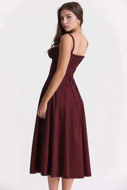 Bustier Dress | Women's Structured Midi Dress | Elegant Occasion Wear | Steven & Levon