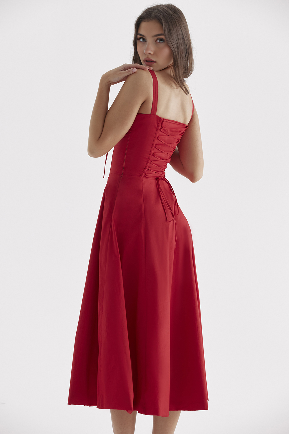 Bustier Dress | Women's Structured Midi Dress | Elegant Occasion Wear | Steven & Levon