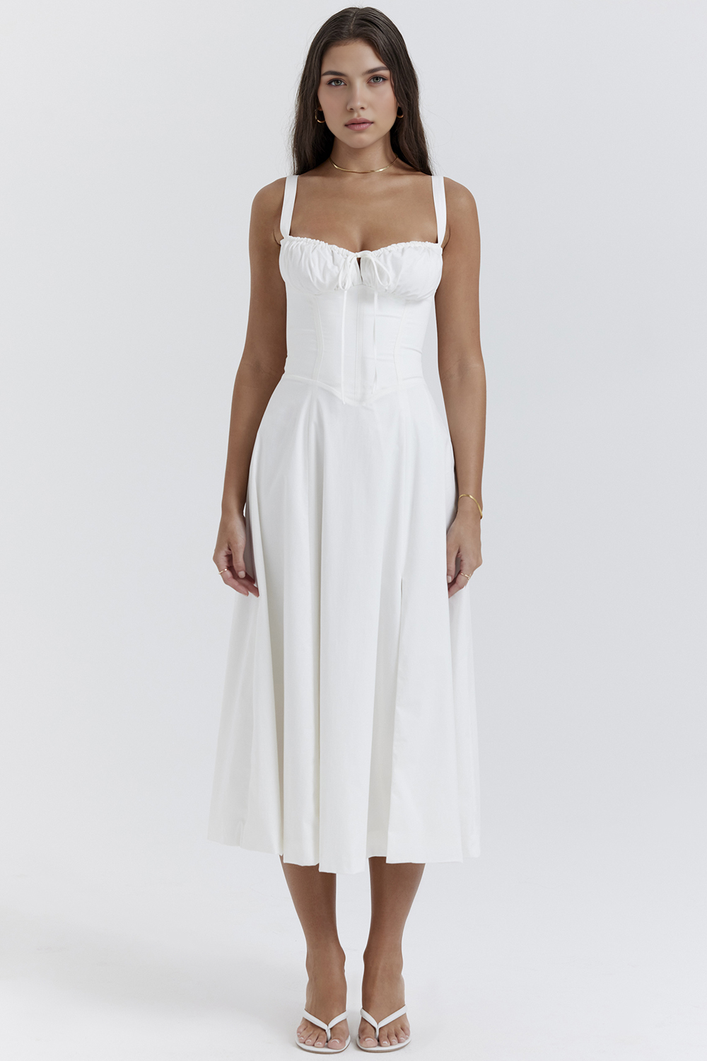 Bustier Dress | Women's Structured Midi Dress | Elegant Occasion Wear | Steven & Levon